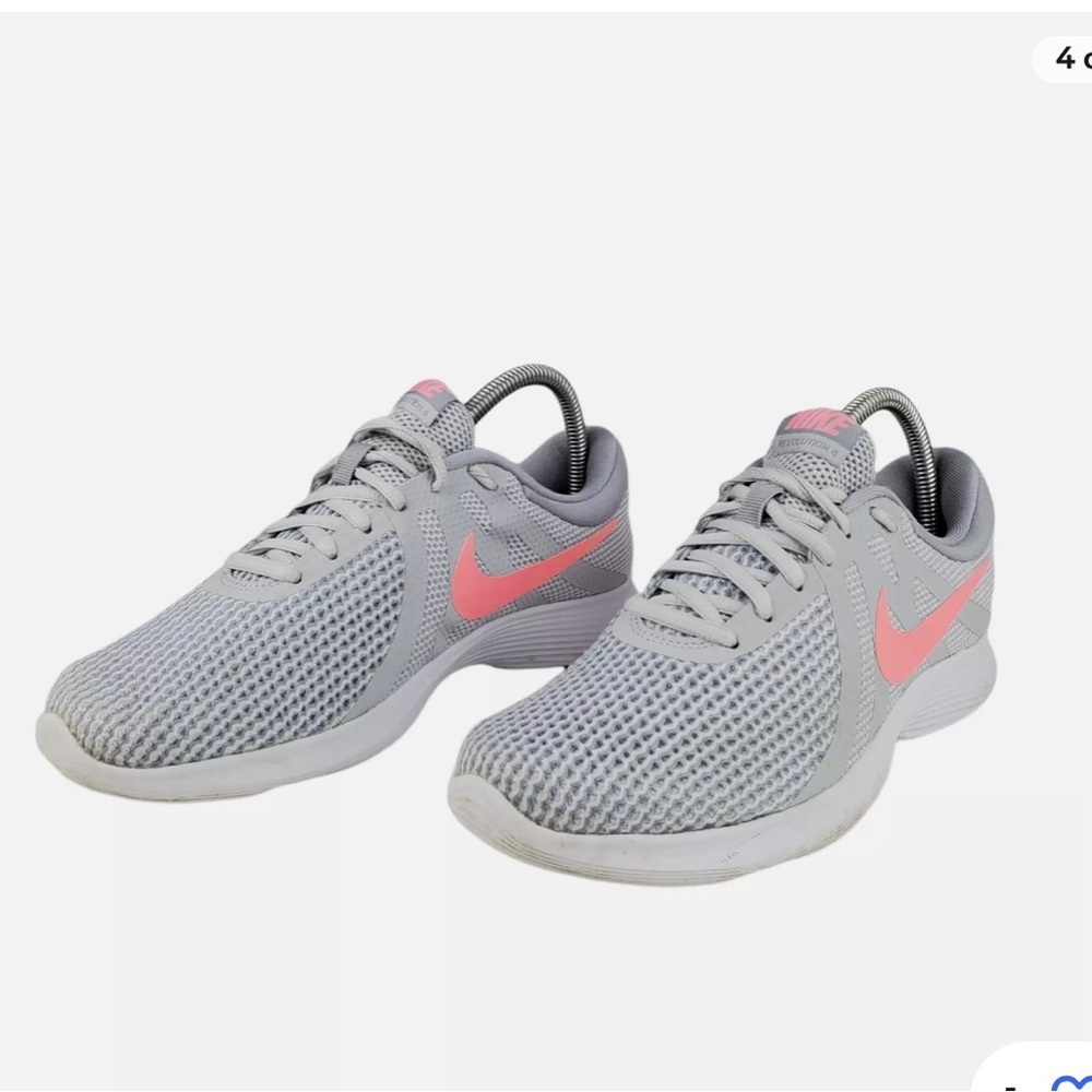 ☑️💗NIKE Revolution 4 908999-016 Women's Running Grey Pink Shoes Size 8 💗☑️ - Picture 8 of 12